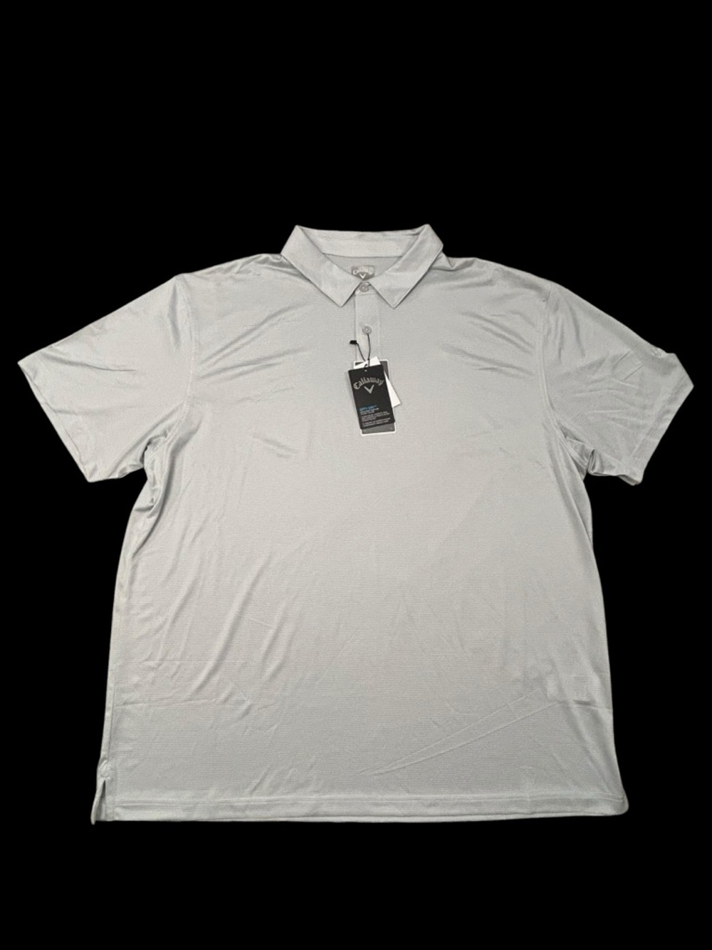 Callaway Men’s Gray Dawn‎ Opti Dry Striped Performance Polo Golf Shirt XXL NWT
